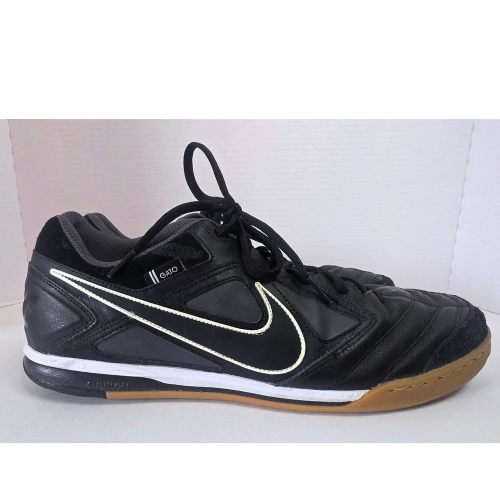 Nike Nike5 Gato Indoor Soccer Shoes Mens Black White Gum SZ 13
